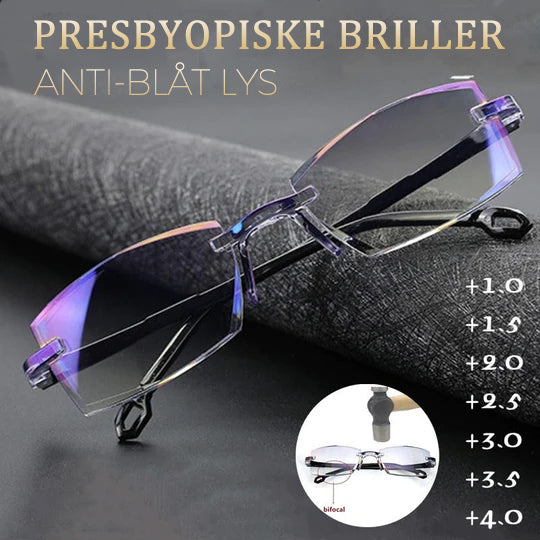 Nye Bifokale progressive, ultralette læsebriller med anti-blålys-funktion