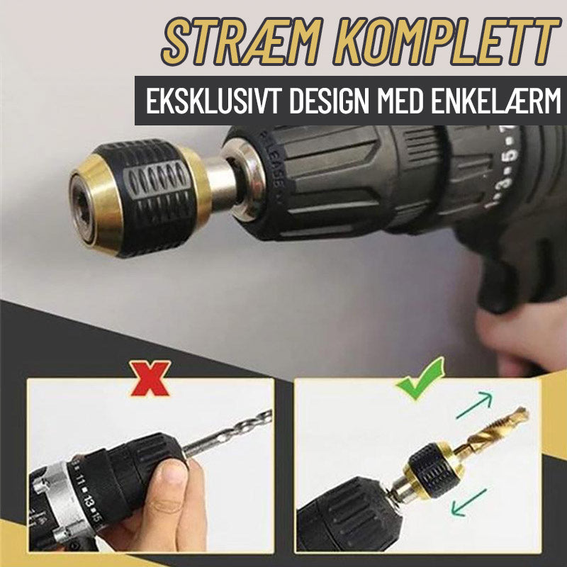 Adapter til hurtig udskiftning af borebits