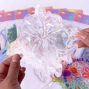 Pvc farverige anti-kollisionsglas klistermærker, 6 STK