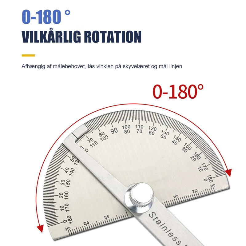Vinkelmåler i rustfrit stål
