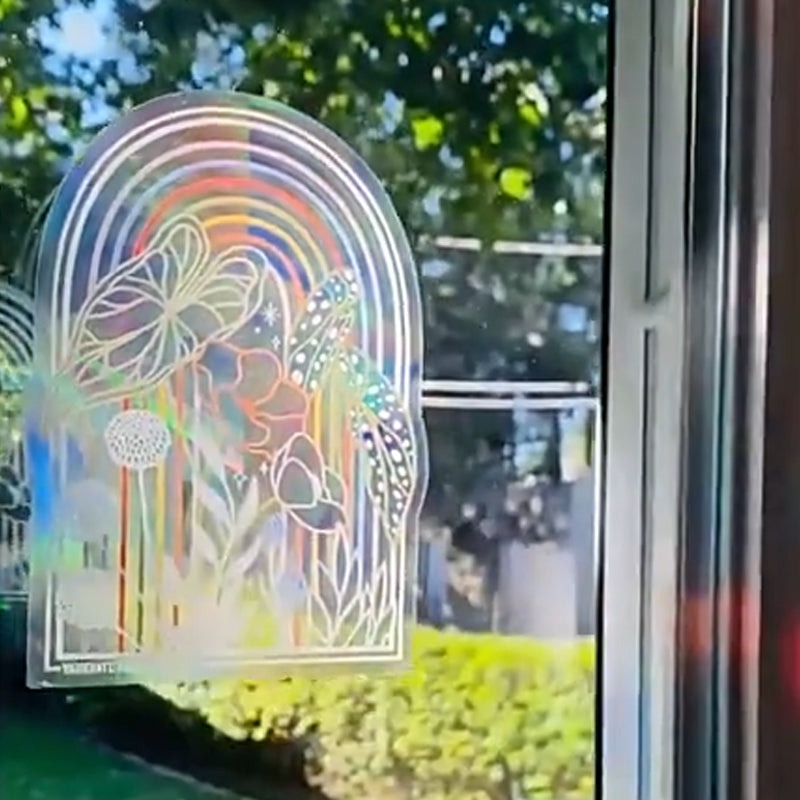 Pvc farverige anti-kollisionsglas klistermærker, 6 STK