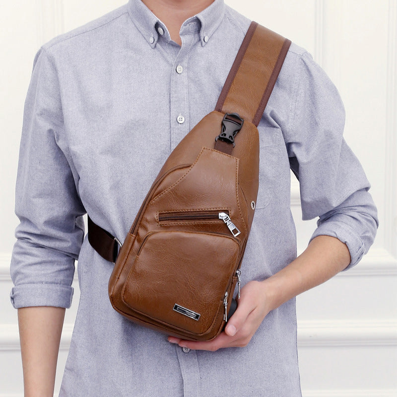 Crossbody taske med USB Port (Herre)