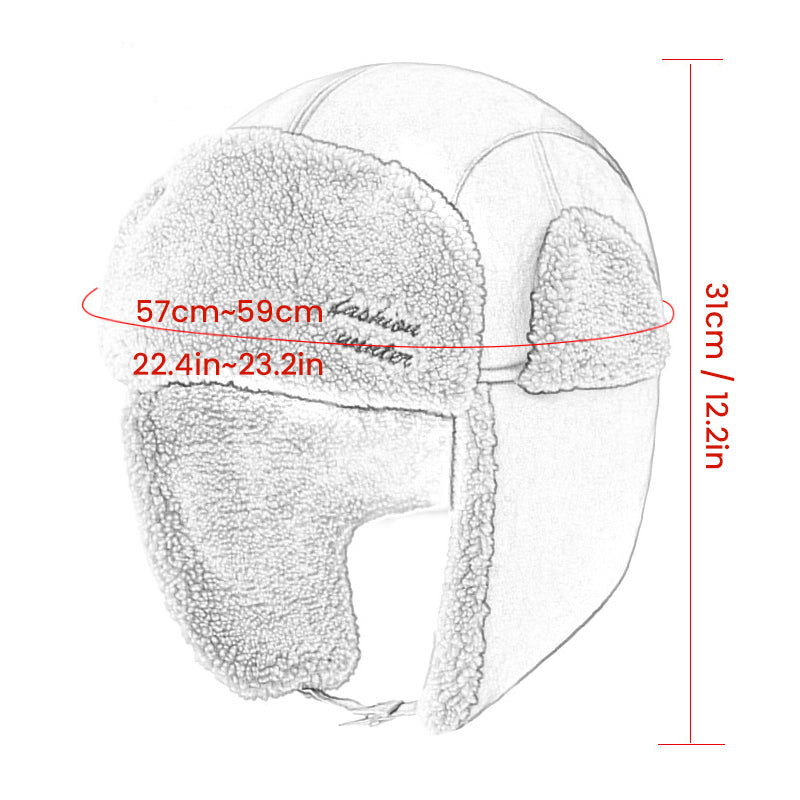 Jægerpelshue med øreklapper til vinter (Herre)