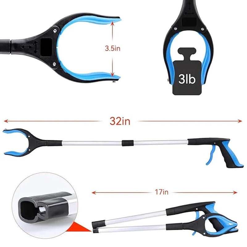 Foldable Grabber With 360° Swivel Clip