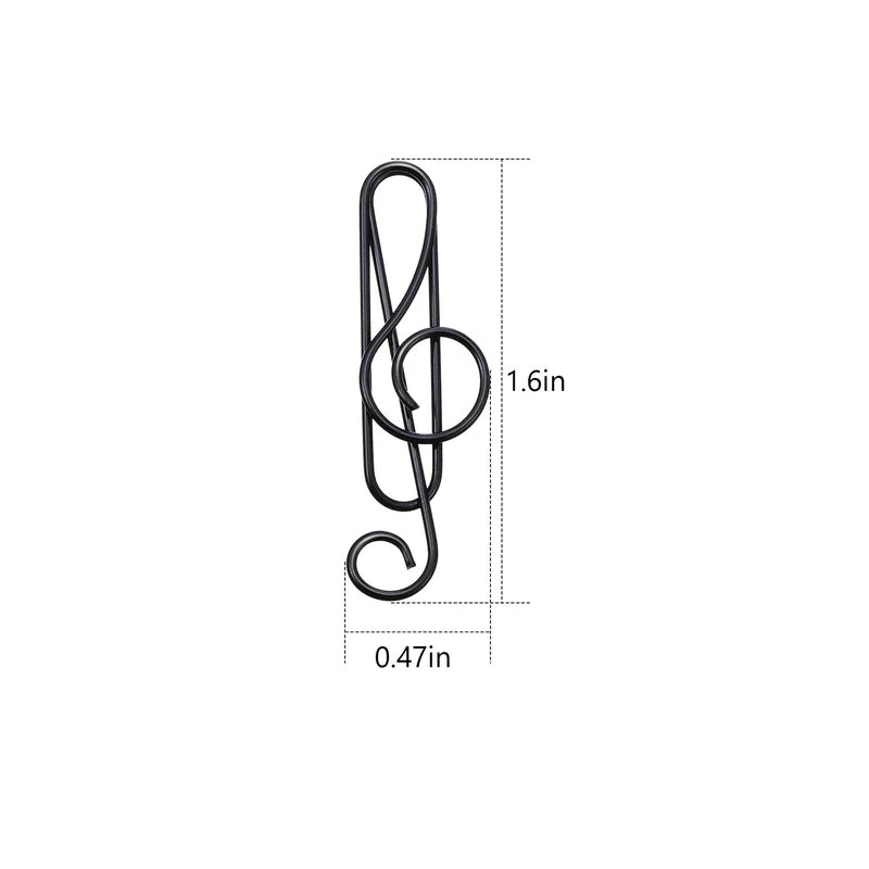 Multifarvede metalpapirclips i G-nøgle-form