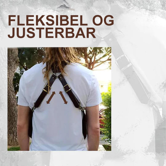 Dobbeltskuldret armhule-hylstertaske