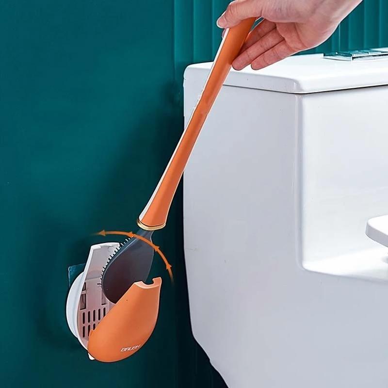 Toiletrengøringsbørste med langt skaft