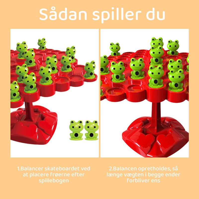 Balancer frøerne i træet med dette brætspil