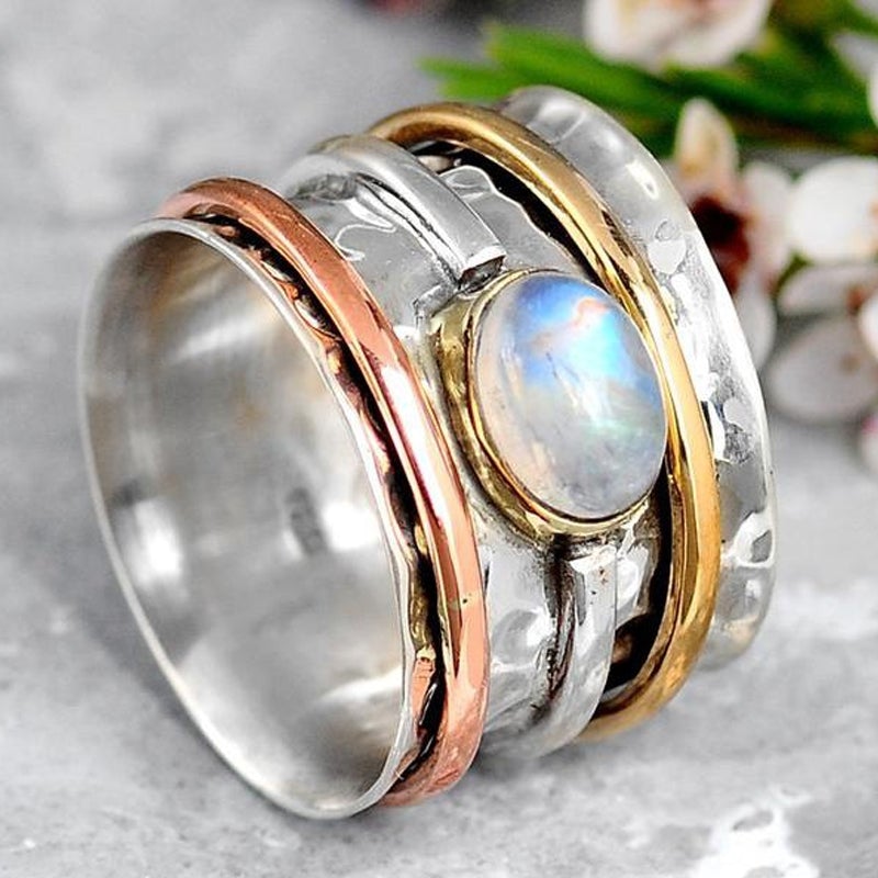 Månesten meditation ring