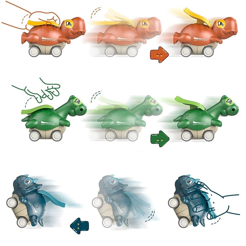 Dinosaur legetøjsbil med trykfunktion