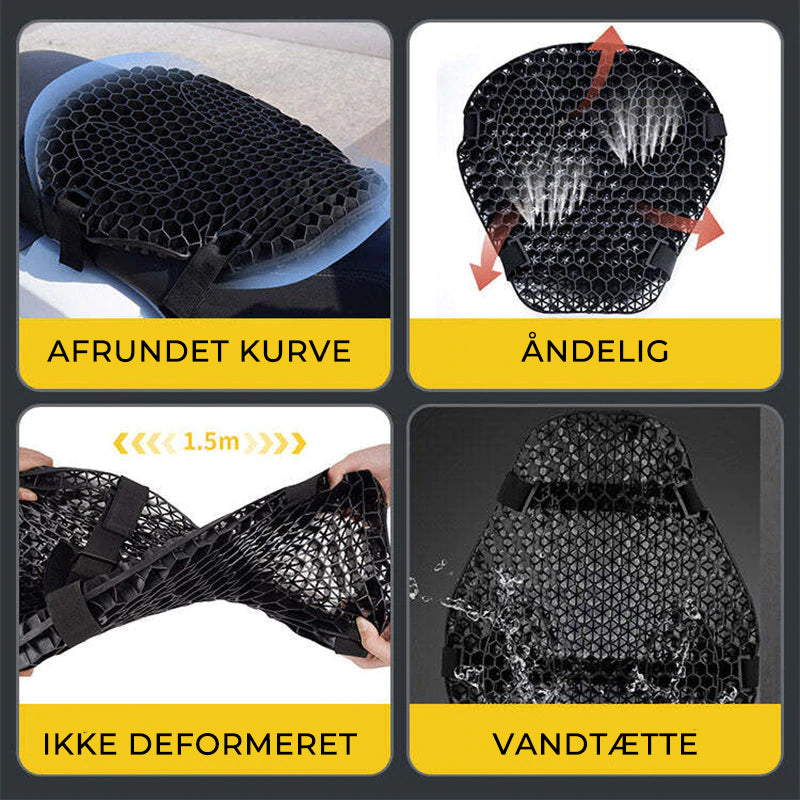 Honeycomb 3D åndbar motorcykel sædehynde dækker