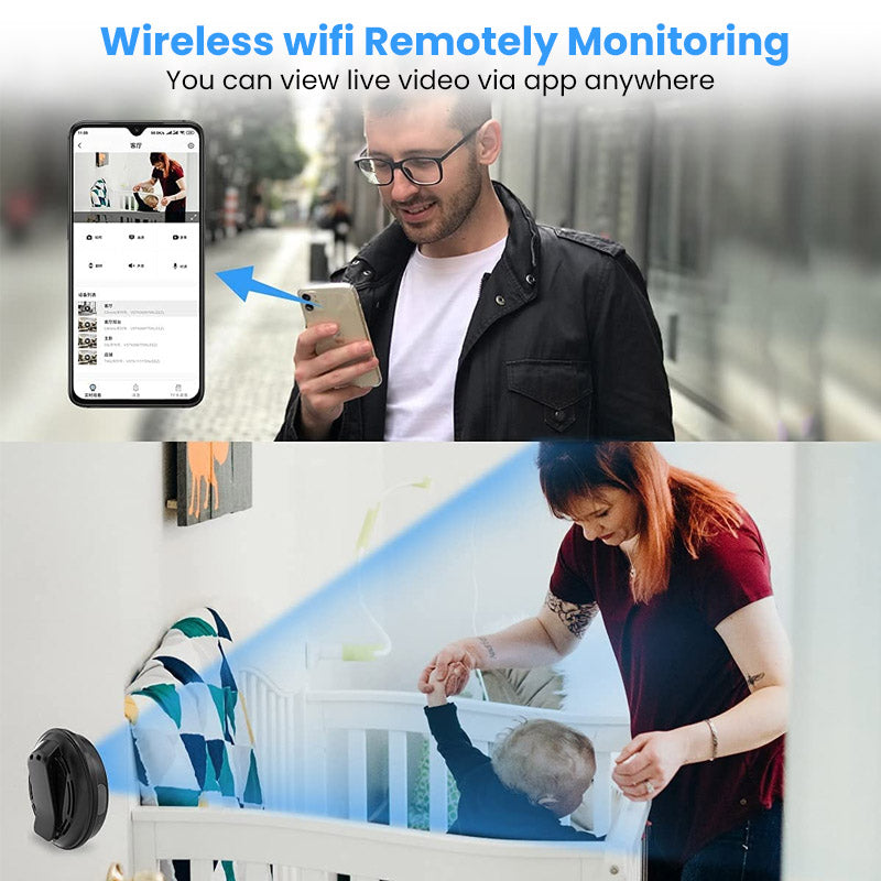 Opgraderet Mini WIFI kamera med vidvinkel
