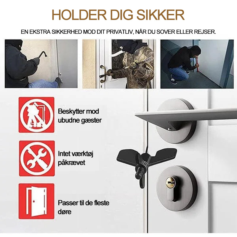 Bærbar dørstopper til bedre sikkerhed på rejsen