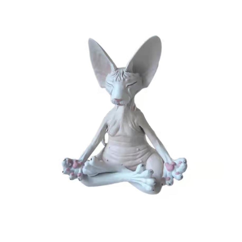 Sphynx kat yoga statue