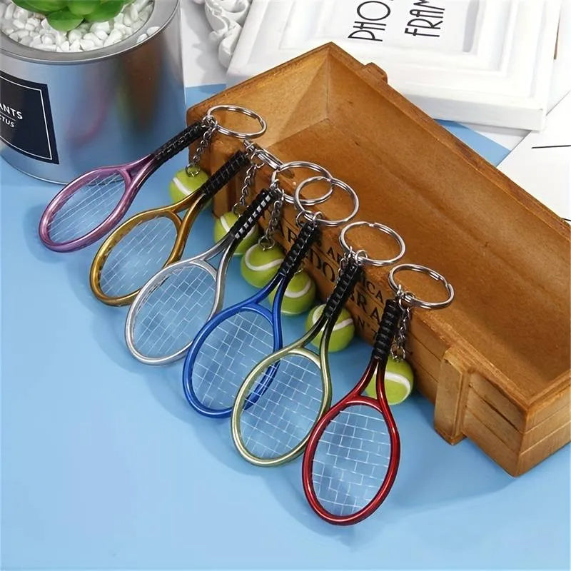 Mini tennisketcher nøglering