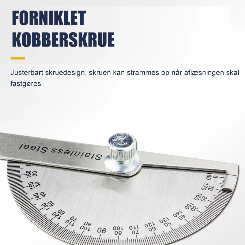 Vinkelmåler i rustfrit stål