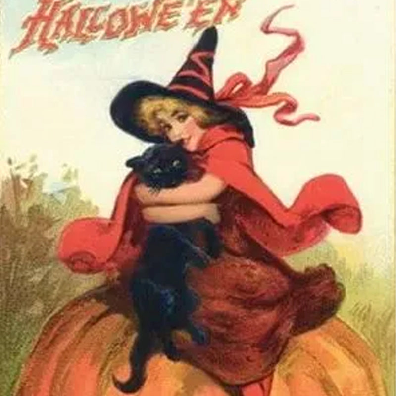 Vintage Halloween postkortsæt (24 stk)