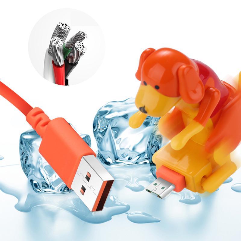 Sjovt hoppe hund hurtig opladerkabel