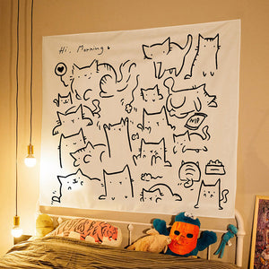 Sød tegneserie hverdagstæppe