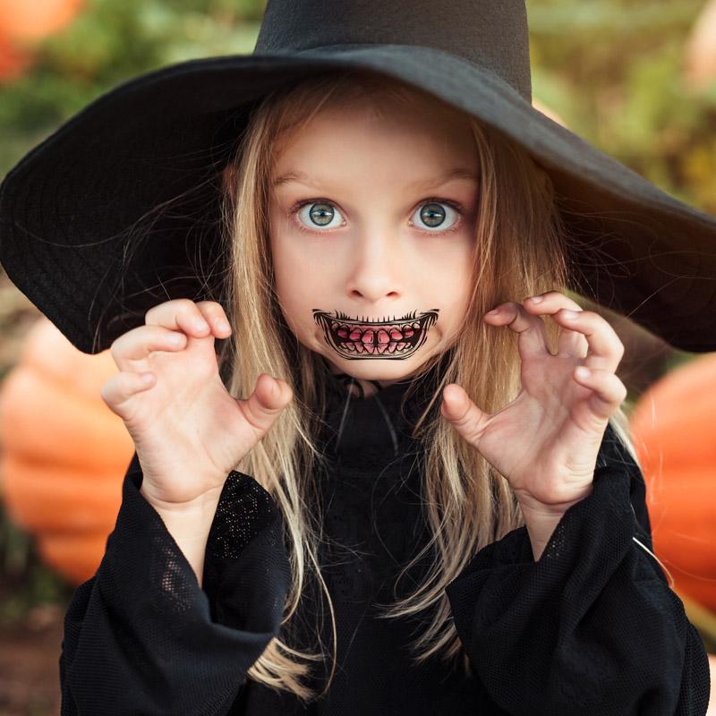 Halloween Spøg og skæmt falsk tatovering（10stk）