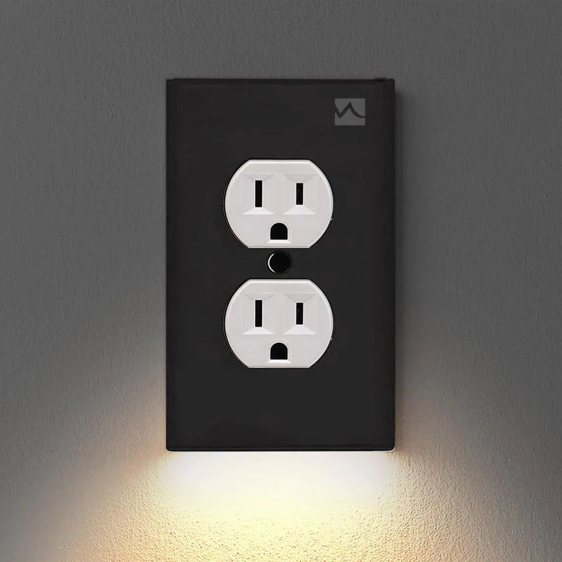 Hirundo Outlet vægplade med LED-natlys