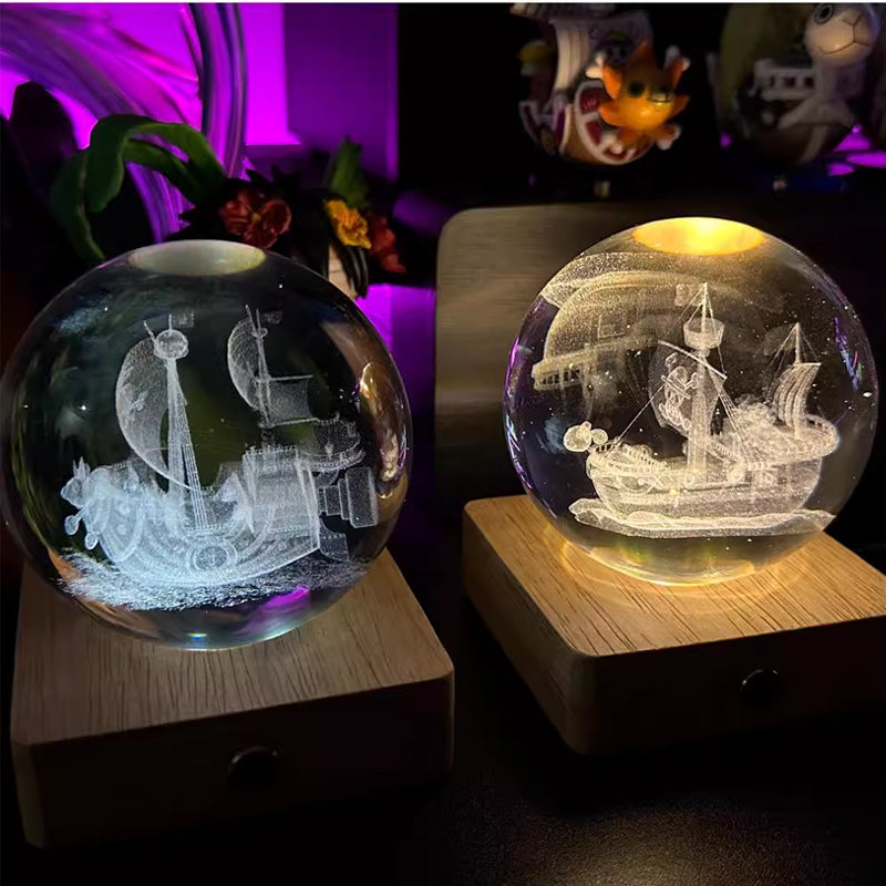 Crystal Ball Night Light Creative DIY Oppladbar Lighting Night Light