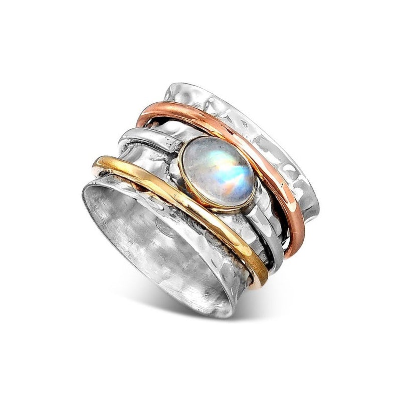 Månesten meditation ring