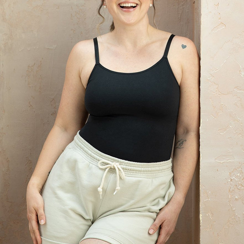 Lang slankende mavekontrollerende camisole top