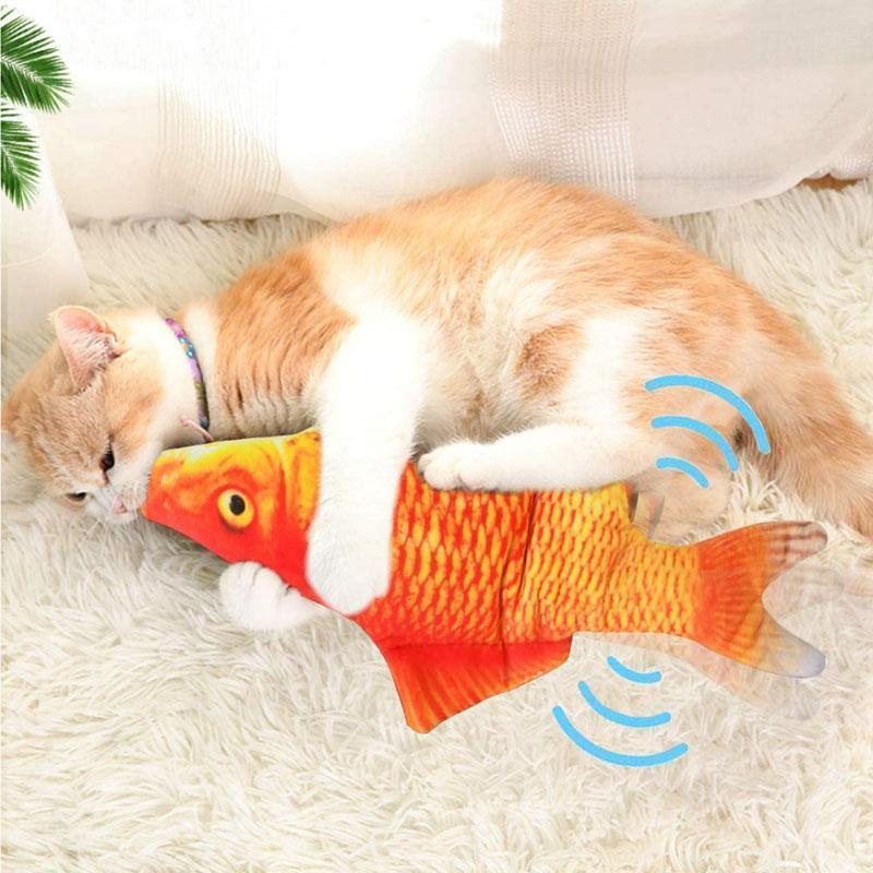 Plys Simulation USB-opladning Pet Fish Toy