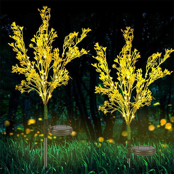 Gyldne plante solcellelamper