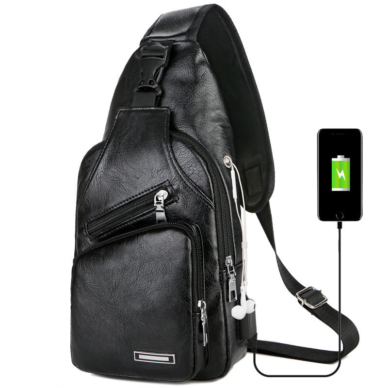 Crossbody taske med USB Port (Herre)