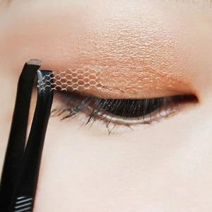 Dobbeltlagsklistermærkerulle til øjenlåg i mesh