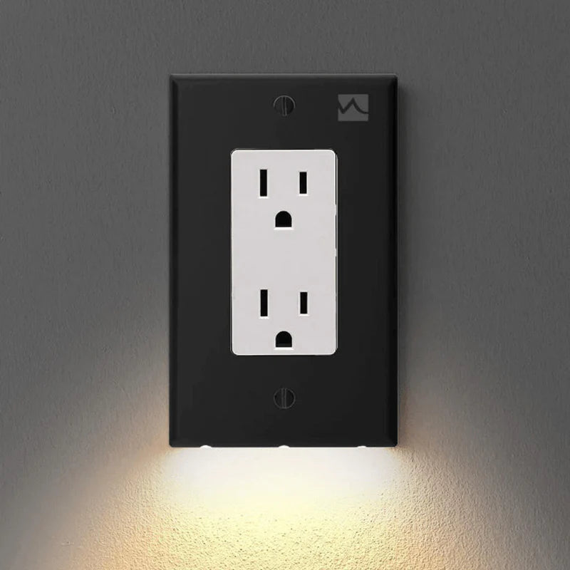 Hirundo Outlet vægplade med LED-natlys