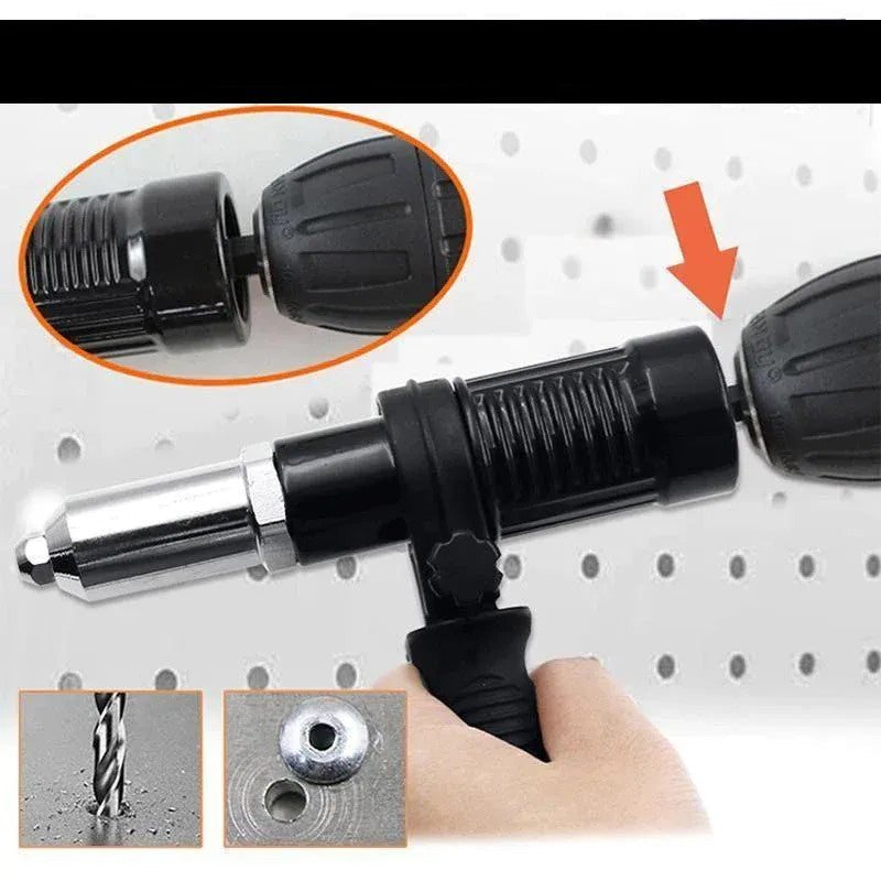 Professionelt adaptersæt til nittepistol 🛠 Med 4 stk forskellige bolthoveder