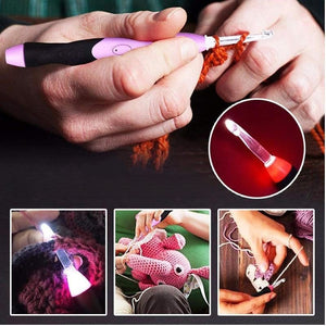 LED hæklesæt (9 stk)