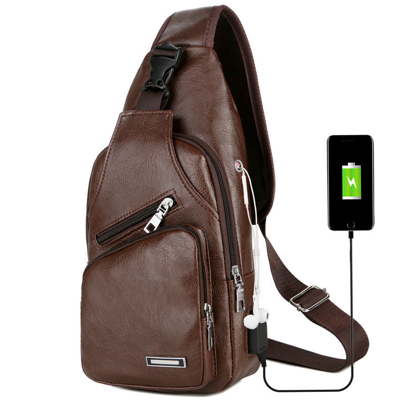 Crossbody taske med USB Port (Herre)