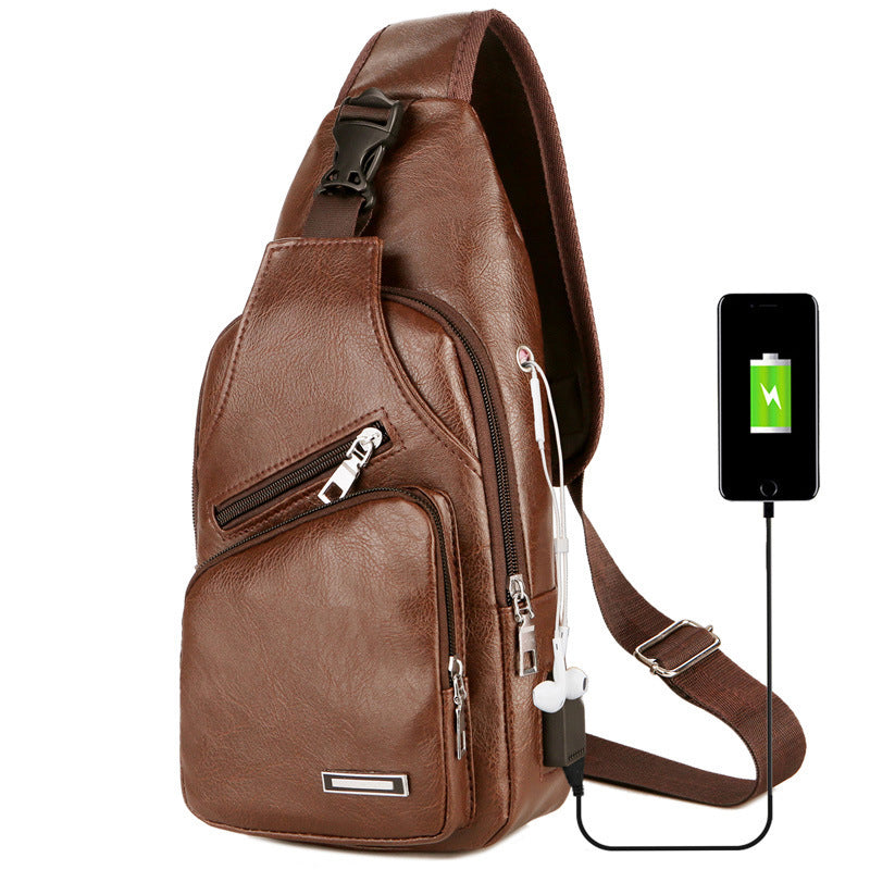 Crossbody taske med USB Port (Herre)